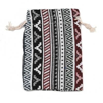 Ethnic Printed Polycotton Drawstring Storage Bags FB-CBA307F-01E-1