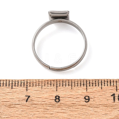Adjustable 304 Stainless Steel Finger Rings Components SA-CBA8B85-09B-P-1