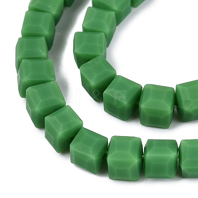 Opaque Frosted Glass Beads Strands GLAA-N072-01A-B09-1