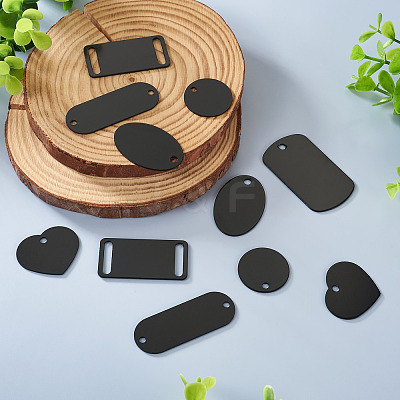 30Pcs 6 Style Aluminum Pendants FIND-BT0001-23-1