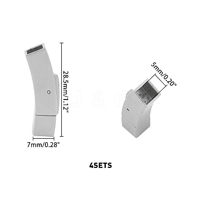 304 Stainless Steel Bayonet Clasps STAS-UN0012-69-1