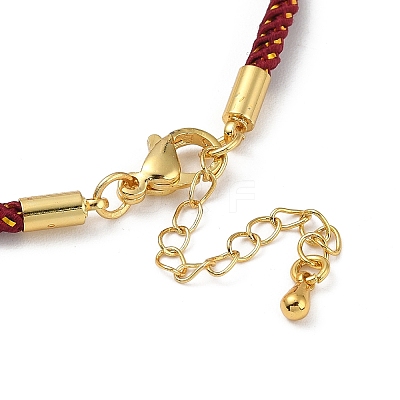 Braided Nylon Cord Bracelet Making MAK-L043-01G-1
