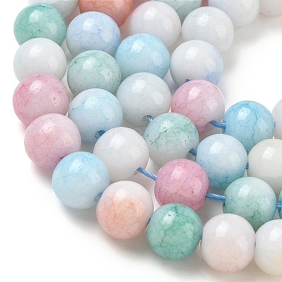 Ombre Effect Dyed Glass Beads Strands X-GLAA-T031-01O-06-1