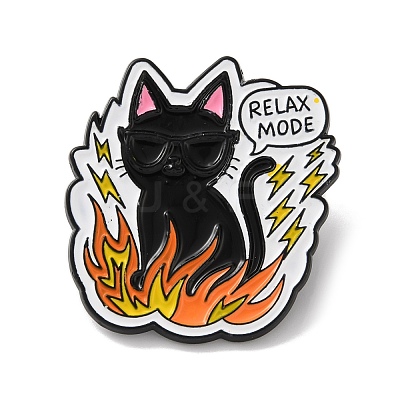 Flaming Animal Theme Enamel Brooches AL-I003-02EB-02-1