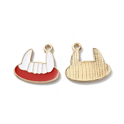 Rack Plating Alloy Enamel Pendants ENAM-P247-06KCG-1