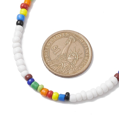 Bohemia Glass Seed Beaded Necklaces NJEW-JN04780-1
