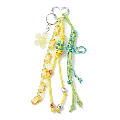 Polyester & Spandex Cord Ropes Pendant Decorations HJEW-JM03843-1
