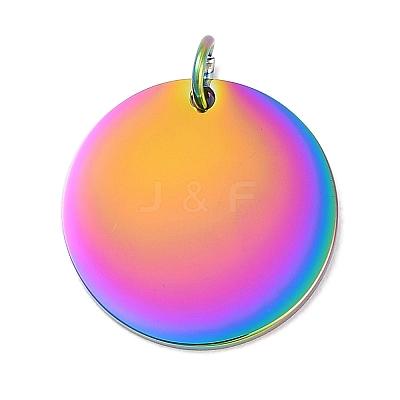 Ion Plating(IP) 304 Stainless Steel Pendants STAS-I311-32F-RC-1