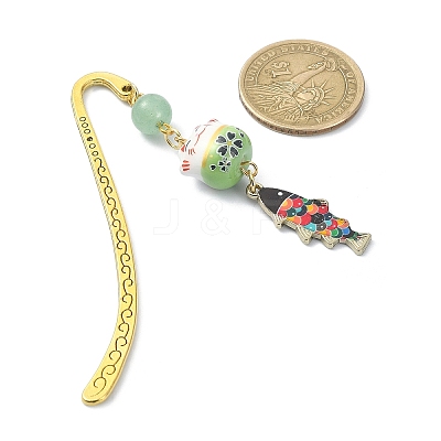Japanese Style Maneki-neko Bookmark AJEW-JK00260-01-1