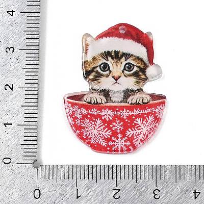 Christmas Theme Acrylic Pendants OACR-Q101-01A-1