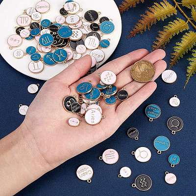 Alloy Enamel Pendants ENAM-SZ0001-14LG-RS-1