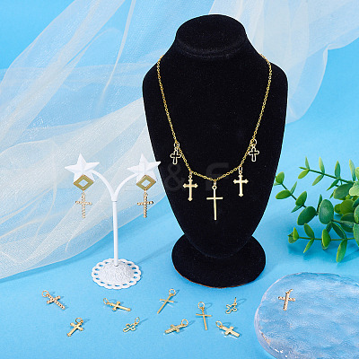 10Pcs 5 Style Brass Pendants KK-TA0002-06-1