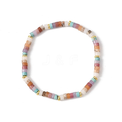 Natural Mixed Gemstone Beaded Stretch Bracelets for Women BJEW-JB12819-1
