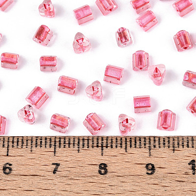 Transparent Inside Colours Glass Seed Beads SEED-T007-13E-1