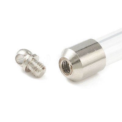 Transparent Glass Vial Pendant Normal Link Connectors GLAA-D004-03P-02-1