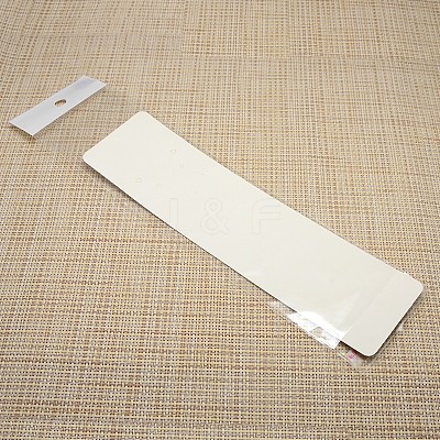 Rectangle Necklace Display Sets Cardboard Paper Cards and Self Adhesive Cellophane Bags NDIS-M001-02-1