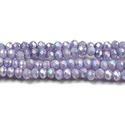 Opaque Baking Paint Glass Beads Strands DGLA-F002-03B-1