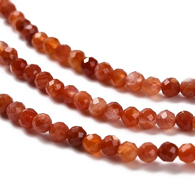 Natural South Red Agate Beads Strands G-Z074-A02-01B-1