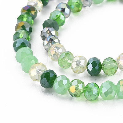 Electroplate Glass Beads Strands X-EGLA-S194-18E-1
