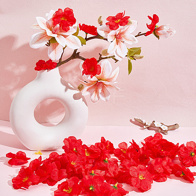 100Pcs Cloth Artificial Flower Head AJEW-GF0013-17A-1