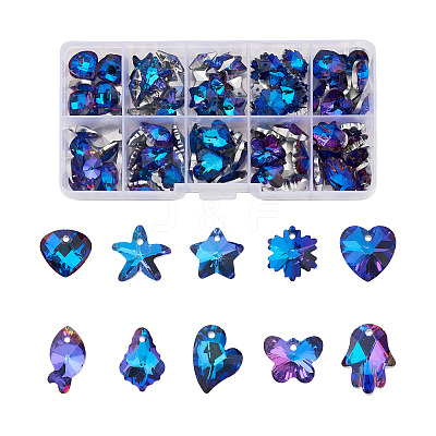 Glass Rhinestone Pendants YS-TAC0007-01A-1
