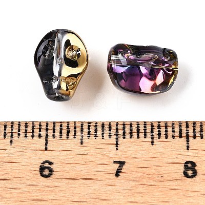 Electroplate Glass Beads Strands EGLA-T021-09O-1