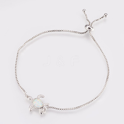 Adjustable Brass Bolo Bracelets BJEW-L618-02P-1