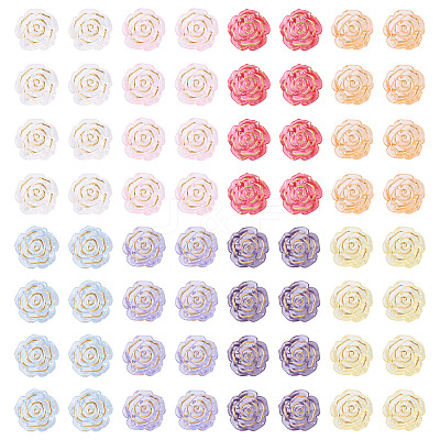 Camellia Transparency Acrylic Beads RESI-TA0004-27B-1