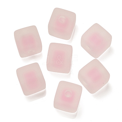 Frosted Acrylic European Beads OACR-G012-14C-1
