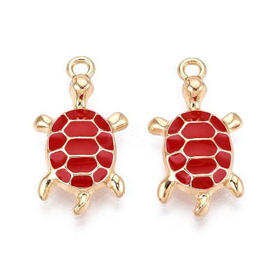 Alloy Enamel Pendants PALLOY-T092-26G-04-1