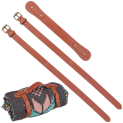 Imitation Leather with Alloy Yoga Mat Strap AJEW-CL0001-99B-02-1