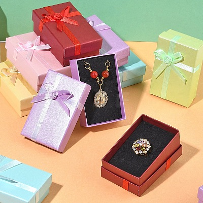 6Pcs Cardboard Paper Jewelry Set Boxes AJEW-YW0001-35E-1
