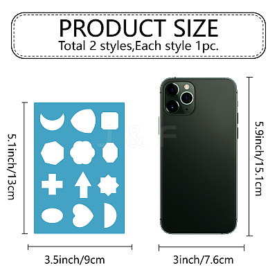 Acrylic Earring Handwork Template DIY-WH0359-024-1