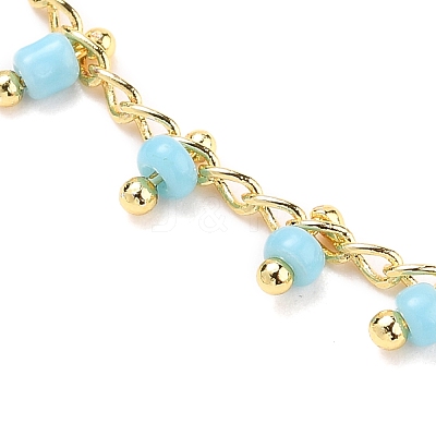 Glass Charm Bracelets BJEW-JB05600-01-1