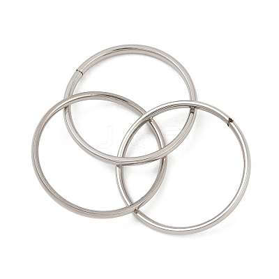 201 Stainless Steel Trinity Interlocking Ring Finger Rings FS-WG6776A-06-1