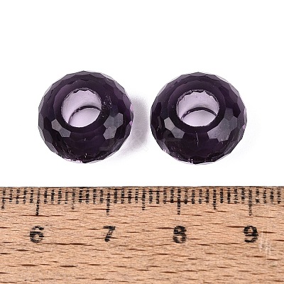 Transparent Glass European Beads GPDL-Q024-14mm-A02-1