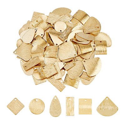 96Pcs 6 Style Brass Pendant KK-FH0005-28-1