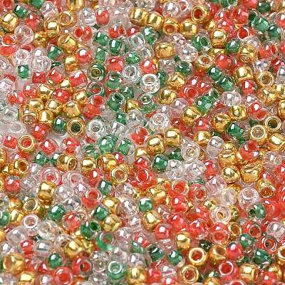 4 Colors 8/0 Christmas TOHO Round Seed Beads SEED-X0058-25-1
