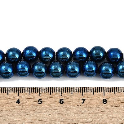Electroplated Synthetic Magnetic Hematite Beads Strands G-G174-L01-07-1