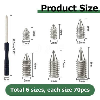 420Pcs Plain Carbon Steel Screw FIND-HS0002-26P-1