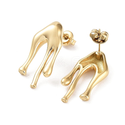 304 Stainless Steel Stud Earrings EJEW-P245-10G-1