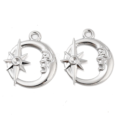 Brass Pendant Rhinestone Settings KK-L208-39P-1
