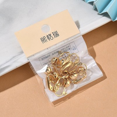 SHEGRACE Brass Clip-on Earring Findings XGR0066G-53G-1