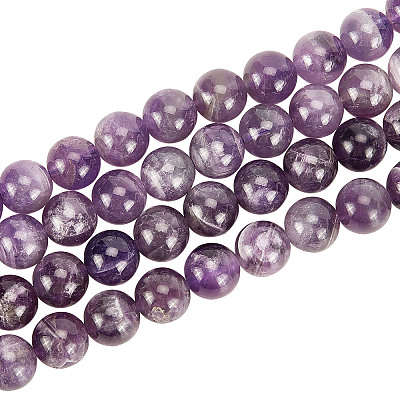 Natural Amethyst Beads Strands G-OC0001-63-10mm-1