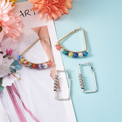 Iron Hoop Earrings EJEW-TA0010-07-1