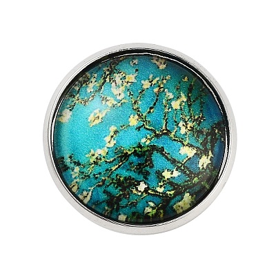 Round Glass Brooches JEWB-A022-02C-1