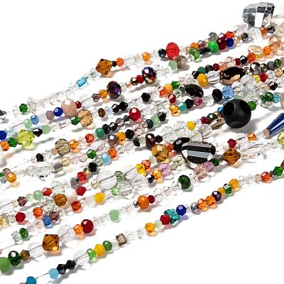 Mixed Electroplate Glass Beads Strands X-EGLA-A003-01-1