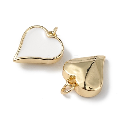 Eco-Friendly Rack Plating Brass Enamel Pendants KK-F848-02G-06-1