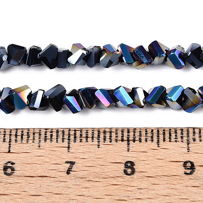 Electroplate Opaque Glass Beads Strands GLAA-N022-4mm-01-1