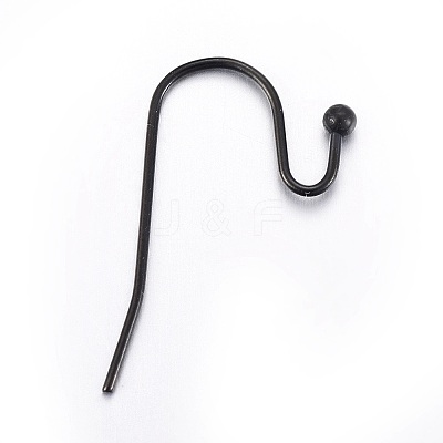 304 Stainless Steel Earring Hooks Ion Plating(IP) LS-STAS-L211-14-B-1